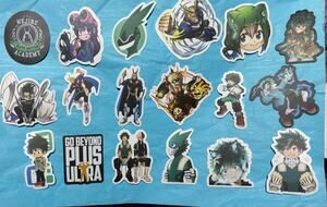 My Hero Academia 43 Pc Waterproof Vinyl Sticker Pack